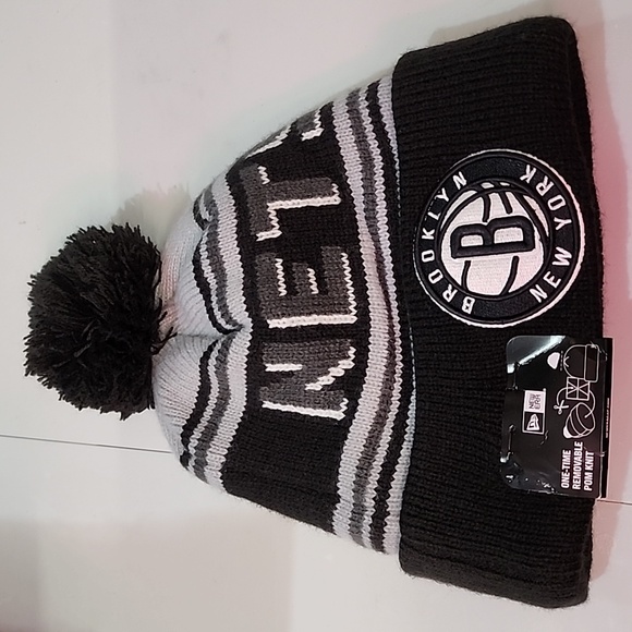 NWT Mens Brooklyn Nets Beanie Hat - Picture 1 of 3